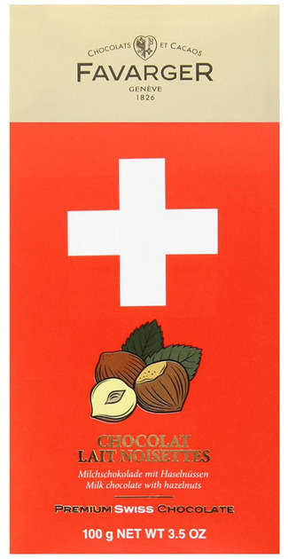 Шоколад Favarger Premium Swiss Chocolate мол карам фунд 100г